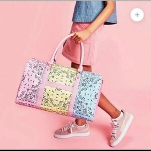 Iscream Bandana Patchwork Duffle Bag Overnight Tote Bag BNWT SO RETIRED!